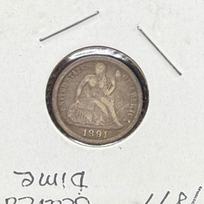 LOT 75: Collection of Seated Liberty US Dimes and More