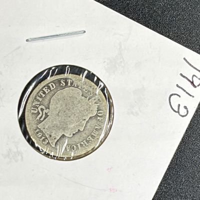 LOT 69: Collection of Barber Dimes - 90% Silver - Nine U.S. Coins