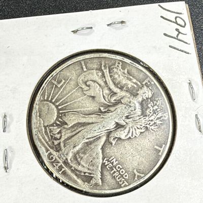 LOT 65: Collection of Walking Liberty Half Dollars - 90% Silver - Six U.S. Coins