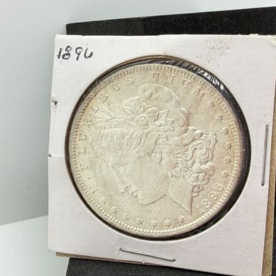 LOT 105: 1896 Morgan Silver Dollar Coin