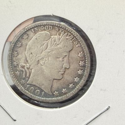 LOT 78: Collection of 90% Silver US Barber Dimes - 9 Coins