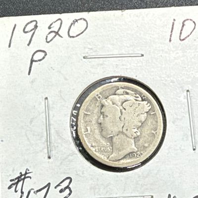 LOT 124: Collection of Mercury Dimes - 90% Silver - 12 U.S. Coins