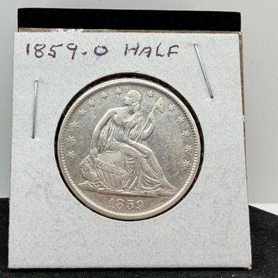 LOT 101: 1859-O Seated Liberty Half Dollar 90% Silver US Coin