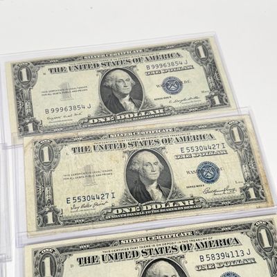 LOT 15: One Dollar Silver Certificate Bills (11) 1935