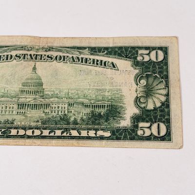 LOT 26: Vintage U.S. Series 1929 $50 Federal Reserve Bank Note - Federal Reserve Bank of Kansas City