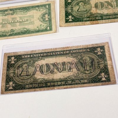 LOT 16: One Dollar Silver Certificate Bills (9) Mixed Lot - 1934, 1957, Hawaii 1935 and More