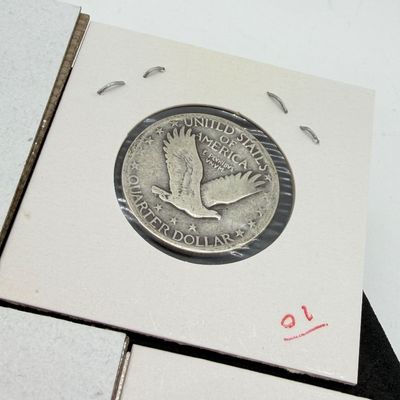 LOT 119:Five Standing Liberty 90% Silver US Quarters