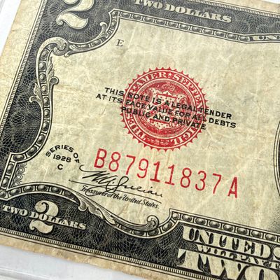 LOT 21: Collection of U.S. $2 Bills - One 1976 w/ First Day Stamp