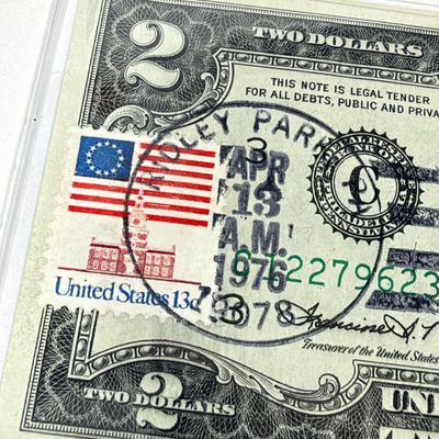 LOT 21: Collection of U.S. $2 Bills - One 1976 w/ First Day Stamp