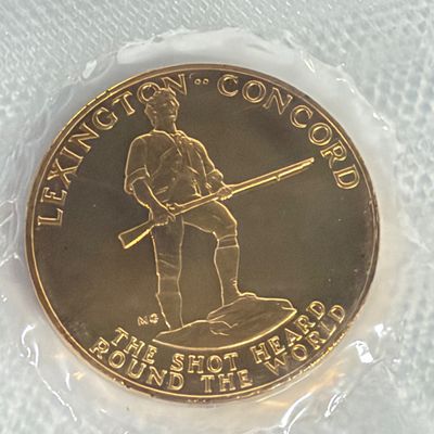LOT 45: Collection of Commemorative Coins and Currency - Silver Bullion, Gold Plated Silver Certificate Replica and More
