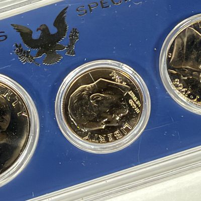 LOT 42: Two U.S. Proof Sets - 1956 w/ 90% Silver Franklin Half, Quarter and Dime, and 1966 w/ 40% Silver Kennedy Half