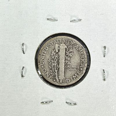 LOT 123: Collection of Mercury Dimes - 90% Silver - 12 U.S. Coins