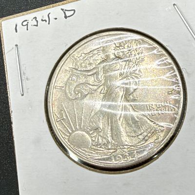 LOT 63: Collection of Walking Liberty Half Dollars - 90% Silver - Six U.S. Coins