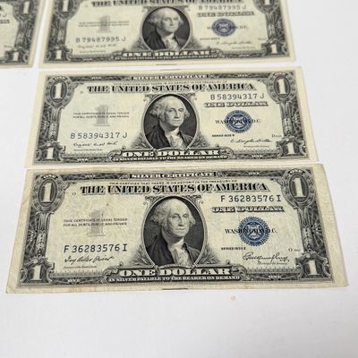 LOT 23: One Dollar U.S. Silver Certificate Bills (10) 1935