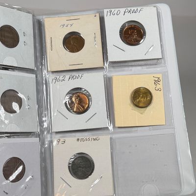 LOT 38: Collection of Pennies - Indian Head, Steel, Wheat Pennies and Newer - in Collector Booklet