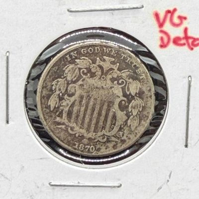 LOT 74: Collection of Antique US Shield Nickels - 1800s