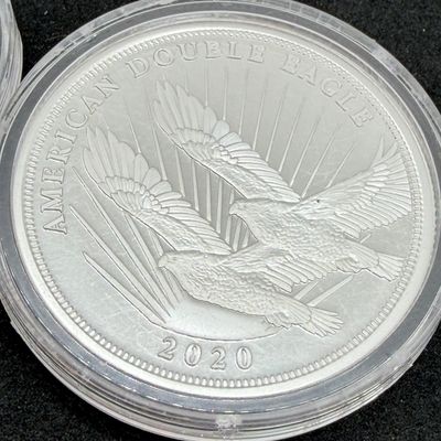 LOT 120: Two Cook Islands 1/2 Ounce .999 Fine Silver $2 American Double Eagle Coins