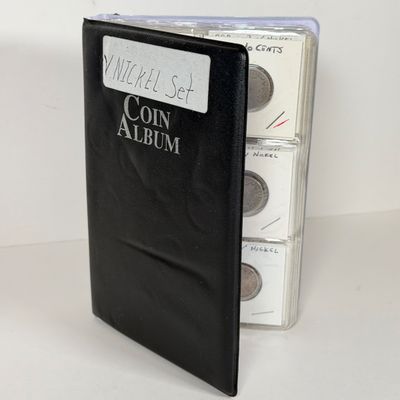LOT 36: Collection of Liberty "V" Nickels - Between Years 1883 and 1912 - in Collector Booklet