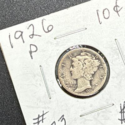 LOT 124: Collection of Mercury Dimes - 90% Silver - 12 U.S. Coins