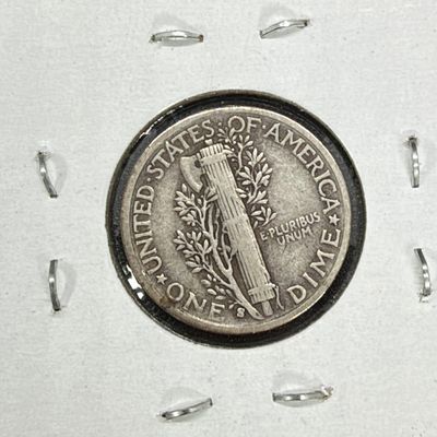 LOT 123: Collection of Mercury Dimes - 90% Silver - 12 U.S. Coins