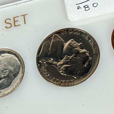 LOT 42: Two U.S. Proof Sets - 1956 w/ 90% Silver Franklin Half, Quarter and Dime, and 1966 w/ 40% Silver Kennedy Half