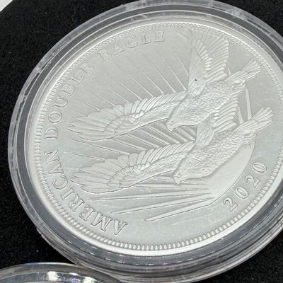 LOT 120: Two Cook Islands 1/2 Ounce .999 Fine Silver $2 American Double Eagle Coins