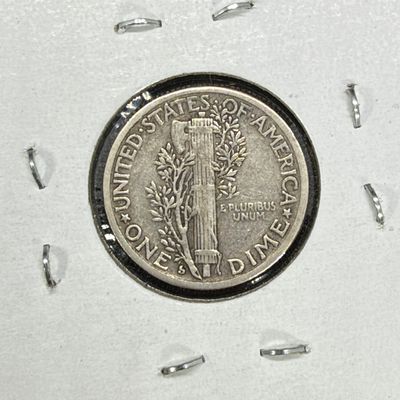 LOT 123: Collection of Mercury Dimes - 90% Silver - 12 U.S. Coins