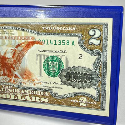 LOT 41: Hybrid $2 Bill w. Commemorative Art Overlays in Cases w/ Certificates from Merrick Mint (4)