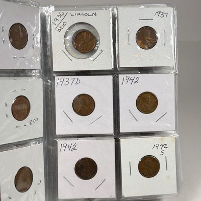 LOT 38: Collection of Pennies - Indian Head, Steel, Wheat Pennies and Newer - in Collector Booklet