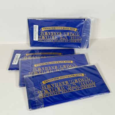 LOT 41: Hybrid $2 Bill w. Commemorative Art Overlays in Cases w/ Certificates from Merrick Mint (4)