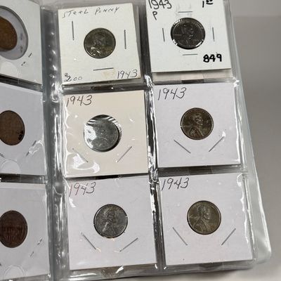 LOT 38: Collection of Pennies - Indian Head, Steel, Wheat Pennies and Newer - in Collector Booklet
