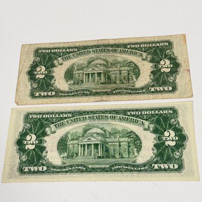LOT 21: Collection of U.S. $2 Bills - One 1976 w/ First Day Stamp
