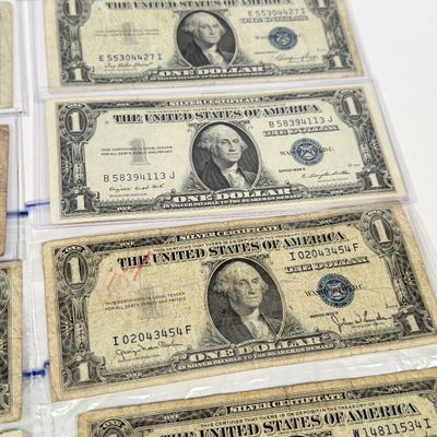LOT 15: One Dollar Silver Certificate Bills (11) 1935