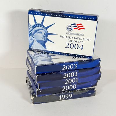 LOT 49: United States Mint Proof Sets - 1999-2004
