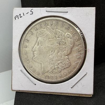 LOT 102: 1921-S Morgan Silver Dollar US Coin