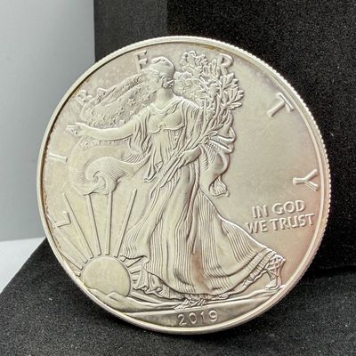 LOT 111: 2019 American Eagle 1 Ounce .999 Fine Silver Dollar Coin