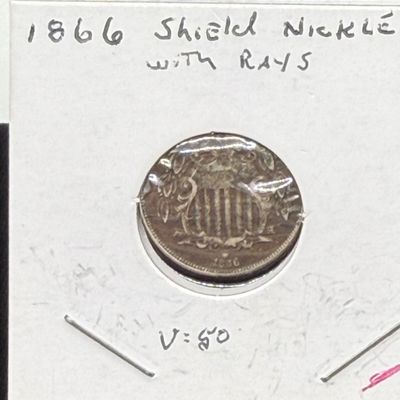 LOT 74: Collection of Antique US Shield Nickels - 1800s
