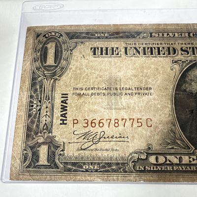 LOT 16: One Dollar Silver Certificate Bills (9) Mixed Lot - 1934, 1957, Hawaii 1935 and More