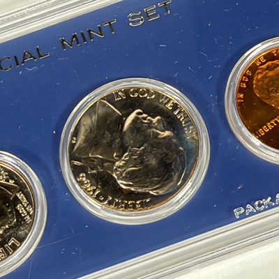 LOT 42: Two U.S. Proof Sets - 1956 w/ 90% Silver Franklin Half, Quarter and Dime, and 1966 w/ 40% Silver Kennedy Half