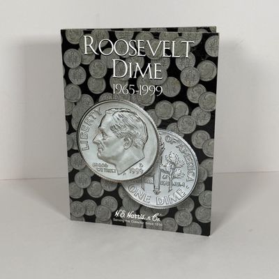 LOT 30: Roosevelt Dime Collection Book - 1965-1999 - Filled with Dimes (Non-Silver)