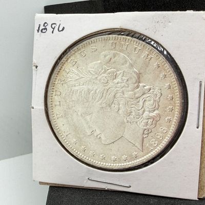 LOT 105: 1896 Morgan Silver Dollar Coin