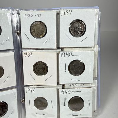 LOT 37: Collection of Nickels - Liberty, Buffalo, Jefferson - in Collector Booklet