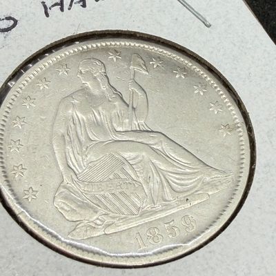 LOT 101: 1859-O Seated Liberty Half Dollar 90% Silver US Coin