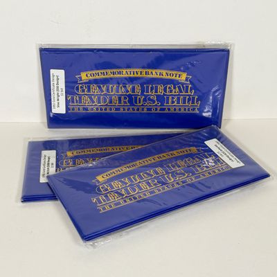 LOT 40: Hybrid $2 Bill w. Commemorative Art Overlays in Cases w/ Certificates from Merrick Mint (3)