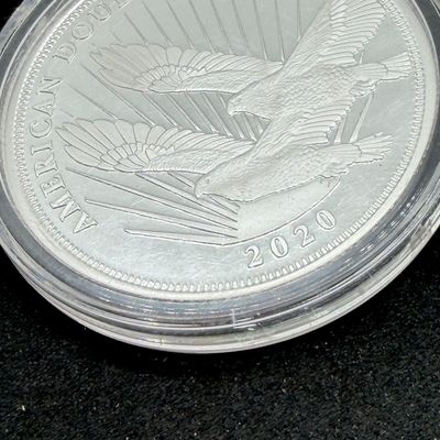 LOT 120: Two Cook Islands 1/2 Ounce .999 Fine Silver $2 American Double Eagle Coins