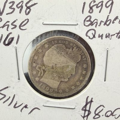 LOT 78: Collection of 90% Silver US Barber Dimes - 9 Coins