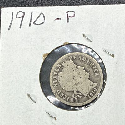 LOT 69: Collection of Barber Dimes - 90% Silver - Nine U.S. Coins