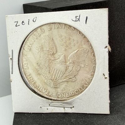 LOT 104: 2010 American Eagle Silver Dollar - 1 Ounce .999 Fine Silver Coin