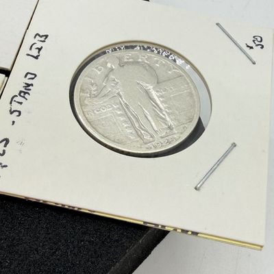 LOT 118: Four 1925 Standing Liberty 90% Silver US Quarters
