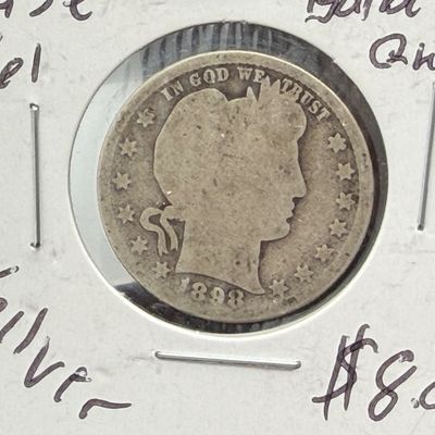 LOT 78: Collection of 90% Silver US Barber Dimes - 9 Coins